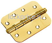 Картинка Петля Morelli стальная универсальная скругленная MS-C 100X70X2.5-4BB SG Цвет - Матовое золото